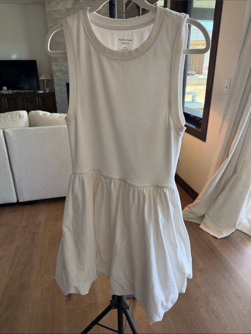 American Eagle Outfitters Cream Mini Dress